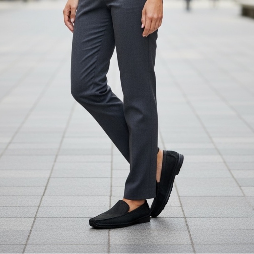 Gabor Black Nubuck Rhodos Comfort Driving Loafers